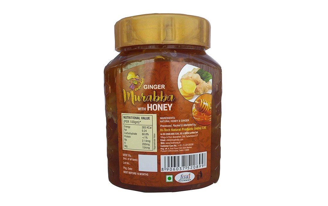 Superbee Ginger Murabba With Honey    Plastic Jar  500 grams